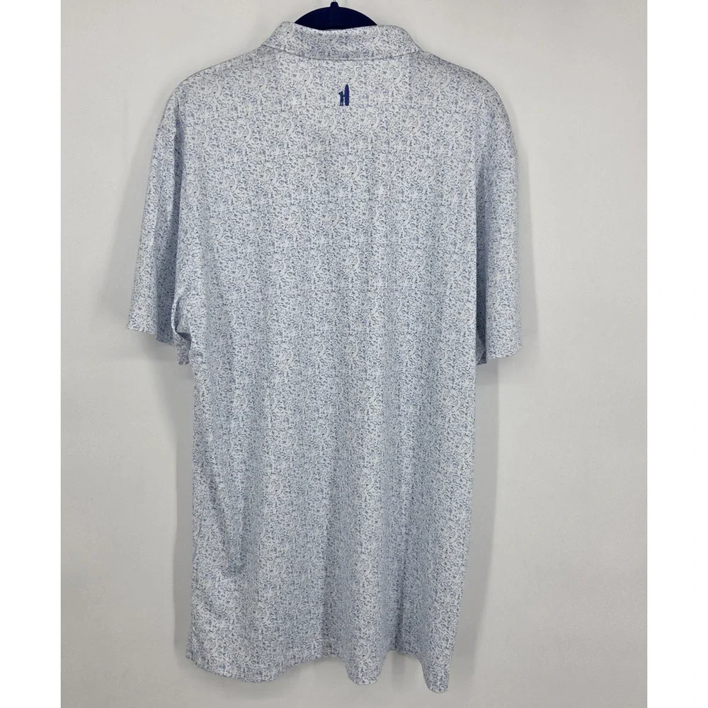 NEW Johnnie-O Boggings Beach AOP Golf Polo Shirt Mens Large Palisades Blue NWT